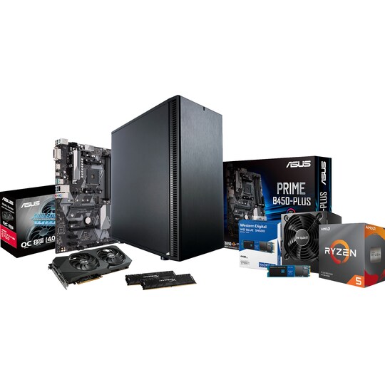 Edge DIY stationär dator gaming kit AMD/RX5700 - Elgiganten