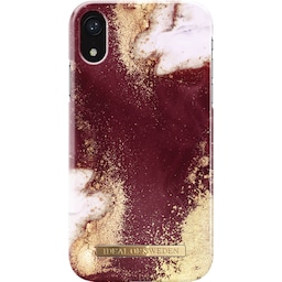 iDeal fodral för Apple iPhone XR (golden burgundy marble)