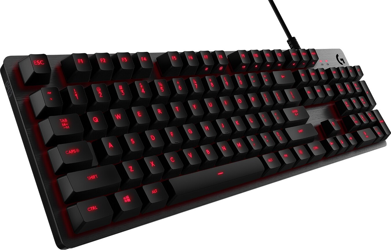 Logitech G413 tangentbord gaming (svart/röd) - Tangentbord gaming ...