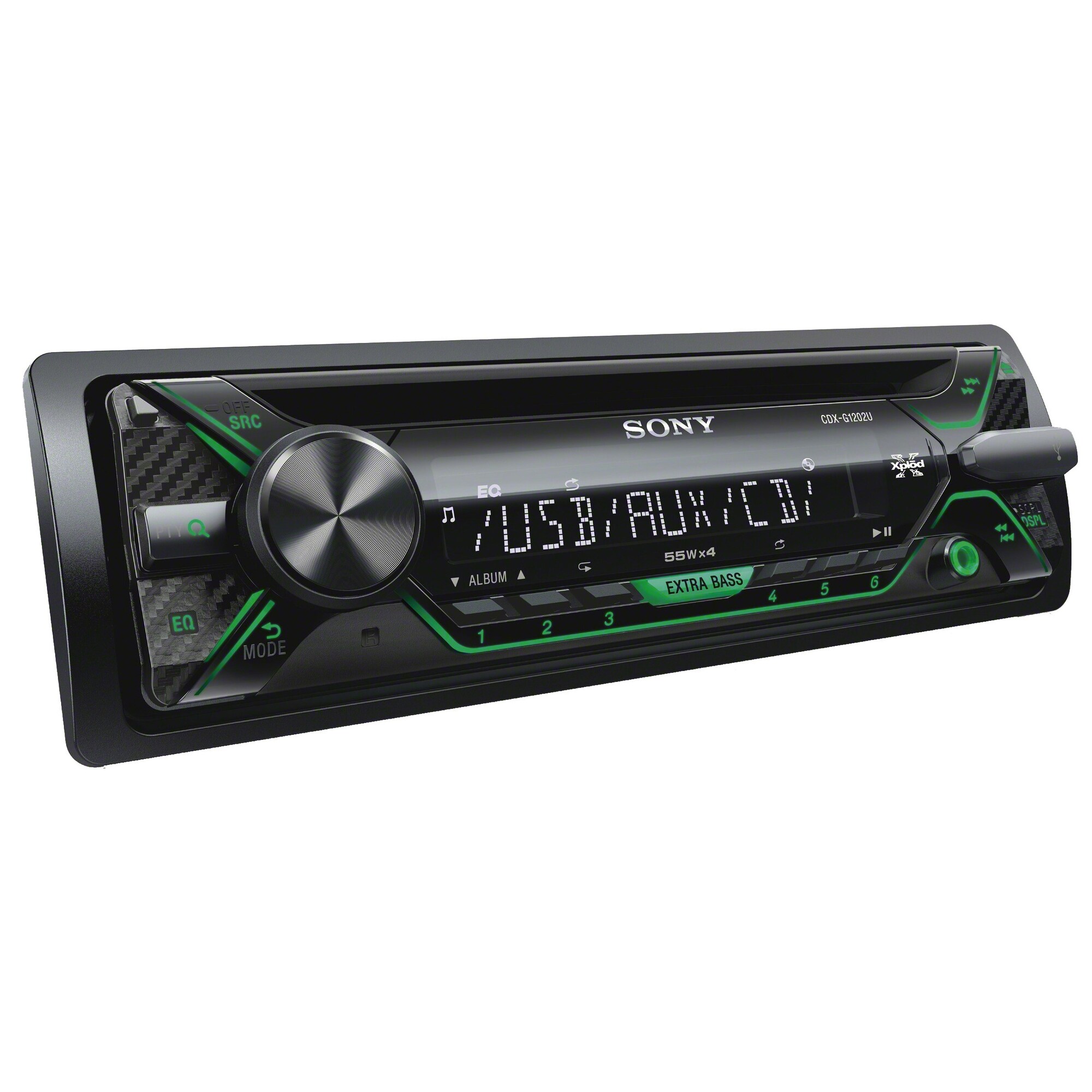 Sony Bilstereo CDX-G1202U (svart, grön) - Bilstereo - Elgiganten