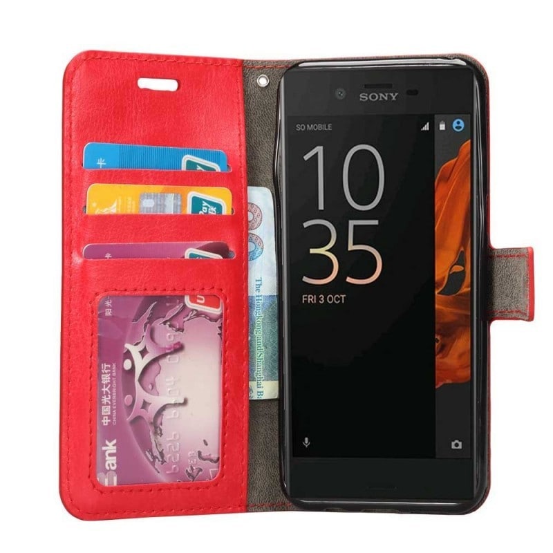 Mobilplånbok 3-kort Sony Xperia XZ / XZs (F8331) - Röd - Elgiganten