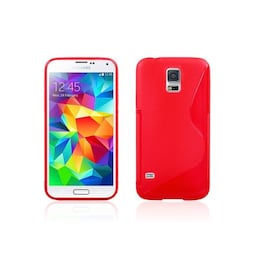 S Line silikon skal Samsung Galaxy S5 Mini (SM-G800F) Röd