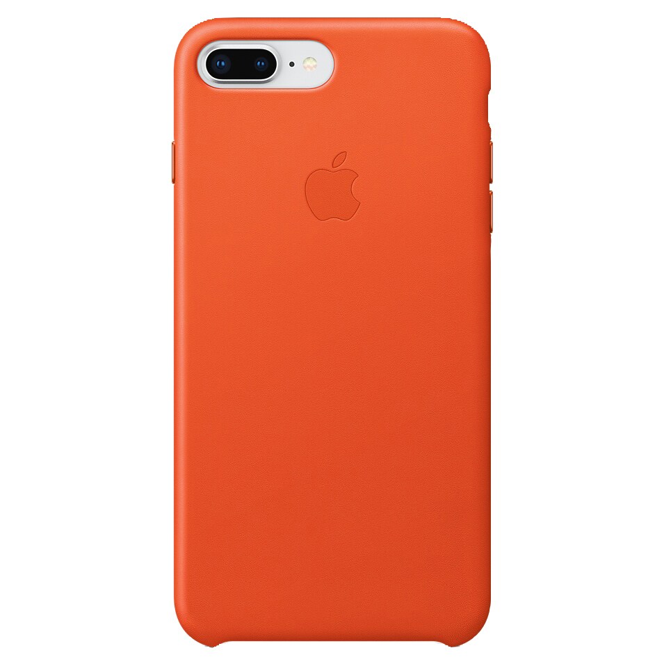 iPhone 7 Plus / 8 Plus läderfodral (orange) - Elgiganten