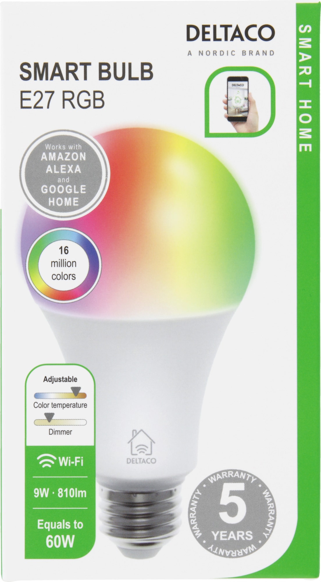 Deltaco E27 smart lampa (RGB) - Elgiganten