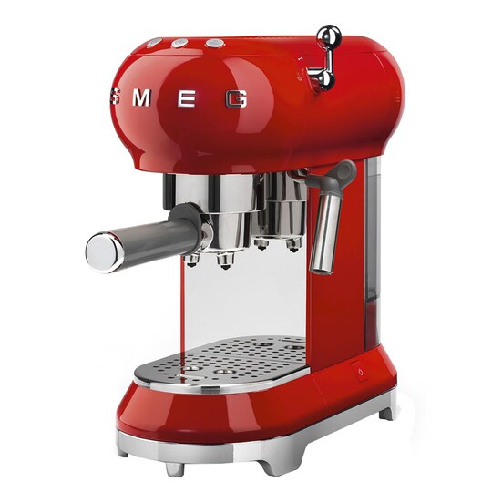 Smeg 50-talsstil Espressomaskin ECF01 (röd) - Elgiganten