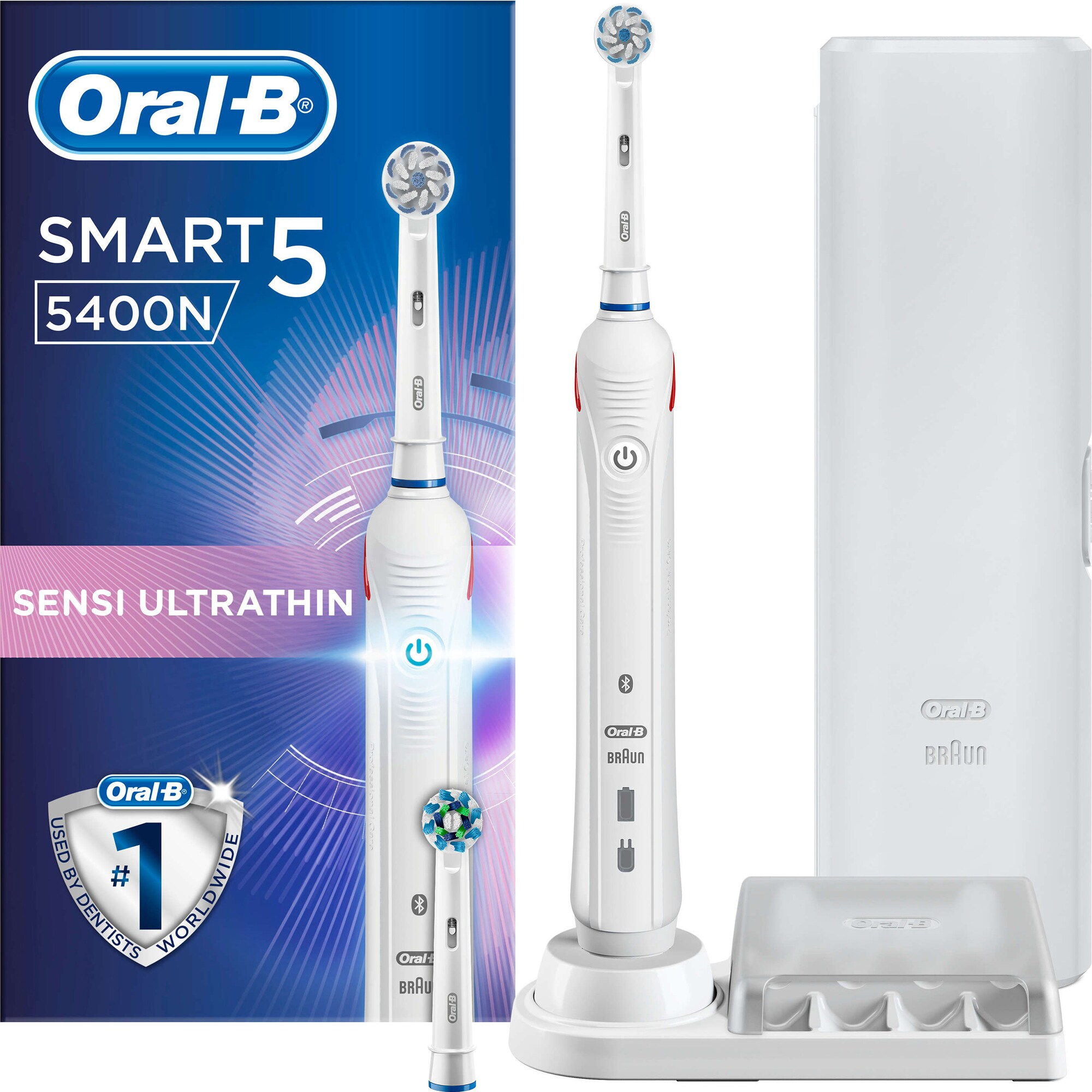 Oral-B Smart elektrisk tandborste 5400N (vit) - Eltandborste ...