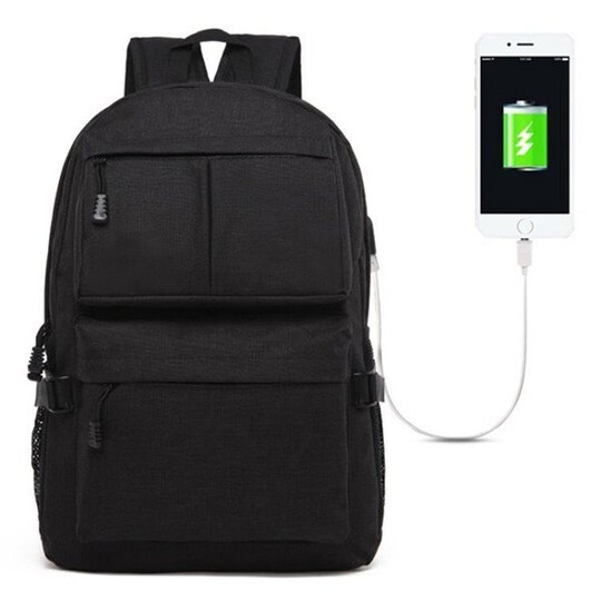 Laptop-ryggsäck för datorer upp till 15,6 tum – USB-laddport - Elgiganten