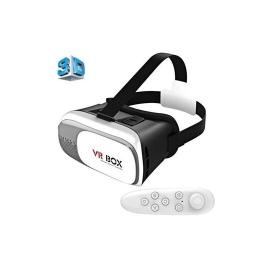 VR BOX 2.0 3D Glasögon med Bluetooth & Remote - 3,5-6" skärm - Elgiganten