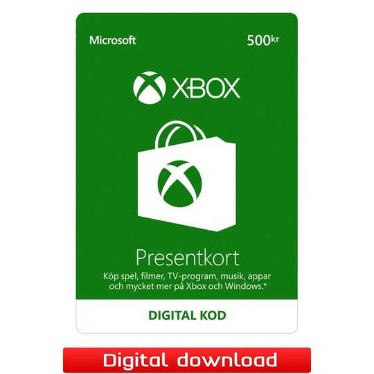 Xbox Live presentkort 500 SEK - Elgiganten