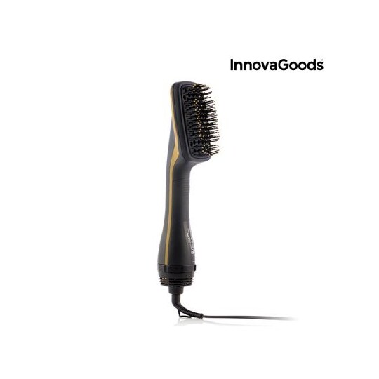 Elektrisk torkande och utslätande hårborste innovagoods 1000 w svart guld -  Elgiganten