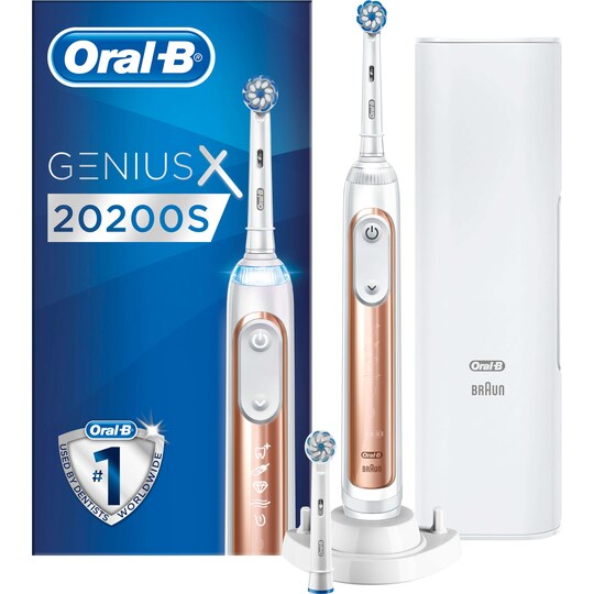 Oral-B Genius X elektrisk tandborste 20200S (roséguld) - Elgiganten