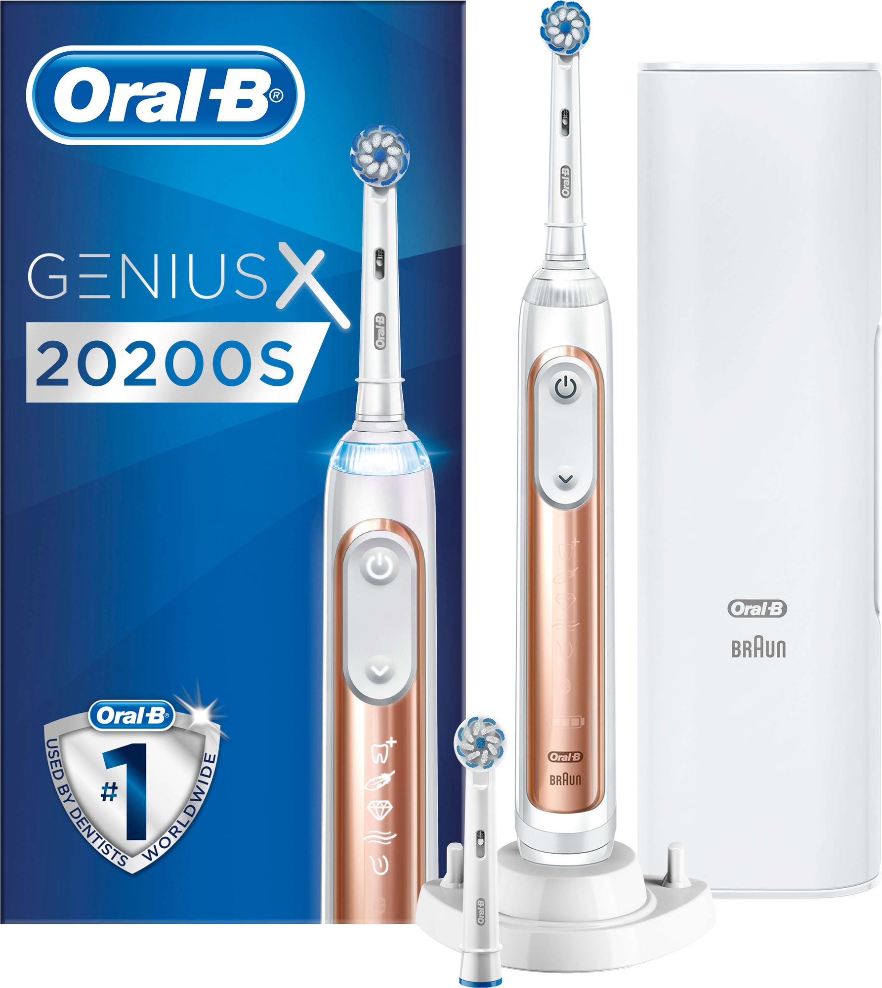 Oral-B Genius X elektrisk tandborste 20200S (roséguld) - Elgiganten