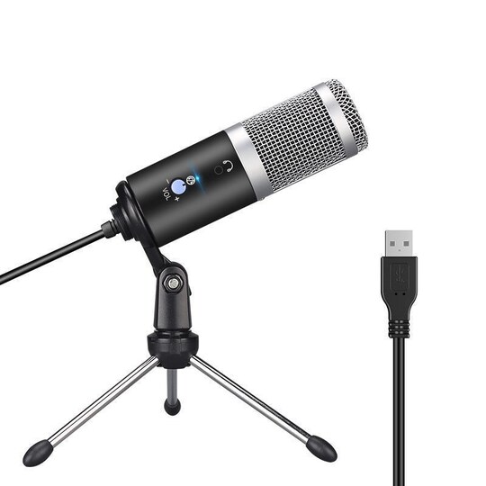 NÖRDIC USB Bordsmikrofon med stativ för broadcasting, Podcast och gaming PC  och Mac - Elgiganten