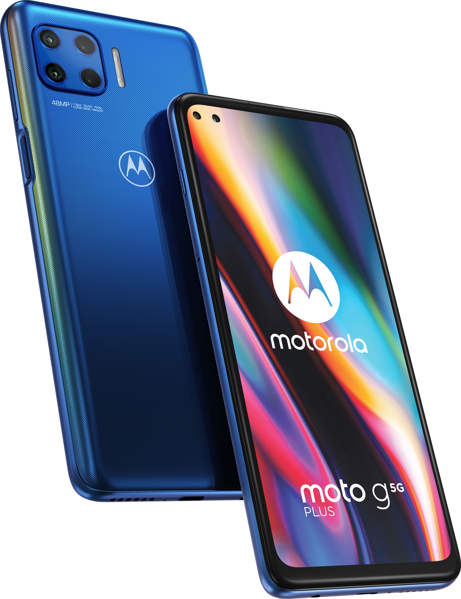 Motorola Moto G 5G Plus smartphone 4/64GB (surfing blue) - Elgiganten