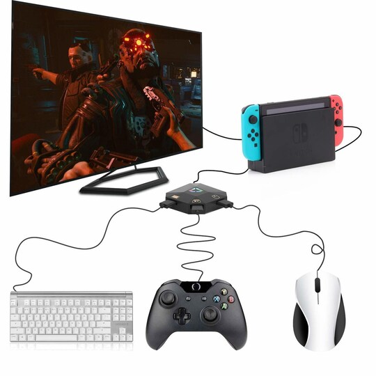 INF Mus/tangentbord adapter Nintendo Switch, PS4, Xbox One/360, PS3 -  Elgiganten