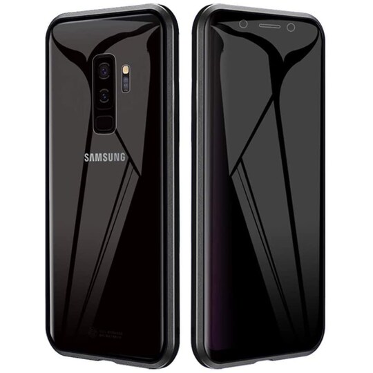Mobilskal i dubbelsidigt härdat glas för Samsung Galaxy S9 Plus - svart -  Elgiganten