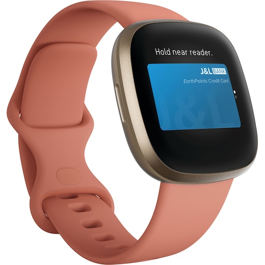 Fitbit Versa 3 smartwatch (pink clay/soft gold aluminium) - Elgiganten