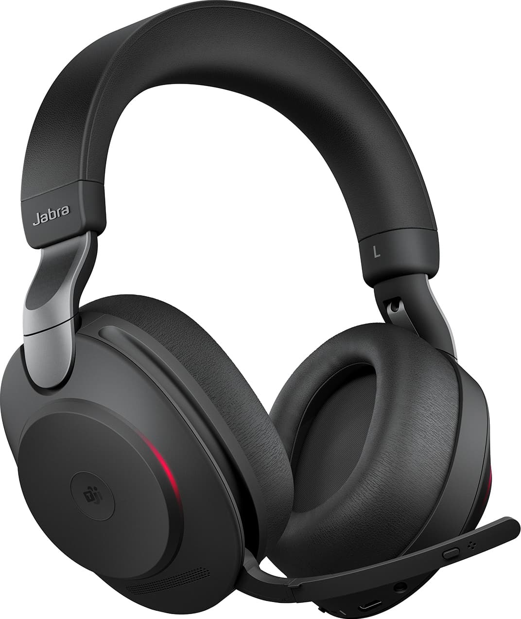 Jabra Evolve2 85 L380a MS Stereo headset med laddningsställ (svart)