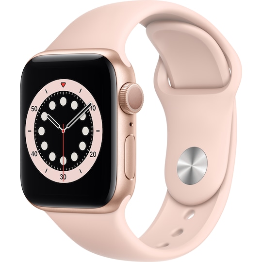 Apple Watch Series 6 40mm GPS (guld alu/rosa sand sportarmband) - Elgiganten