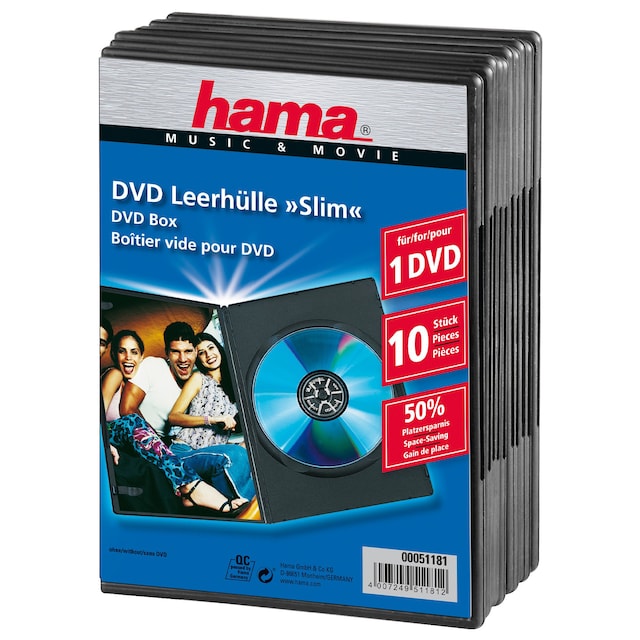 Hama Fodral till CD/DVD Jewel Case Slim (10 st)