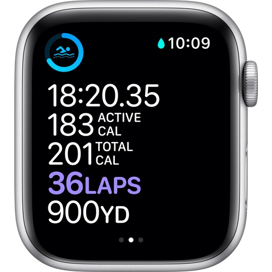 Apple Watch Series 6 44mm GPS (silver alu/vit sportarmband) - Elgiganten