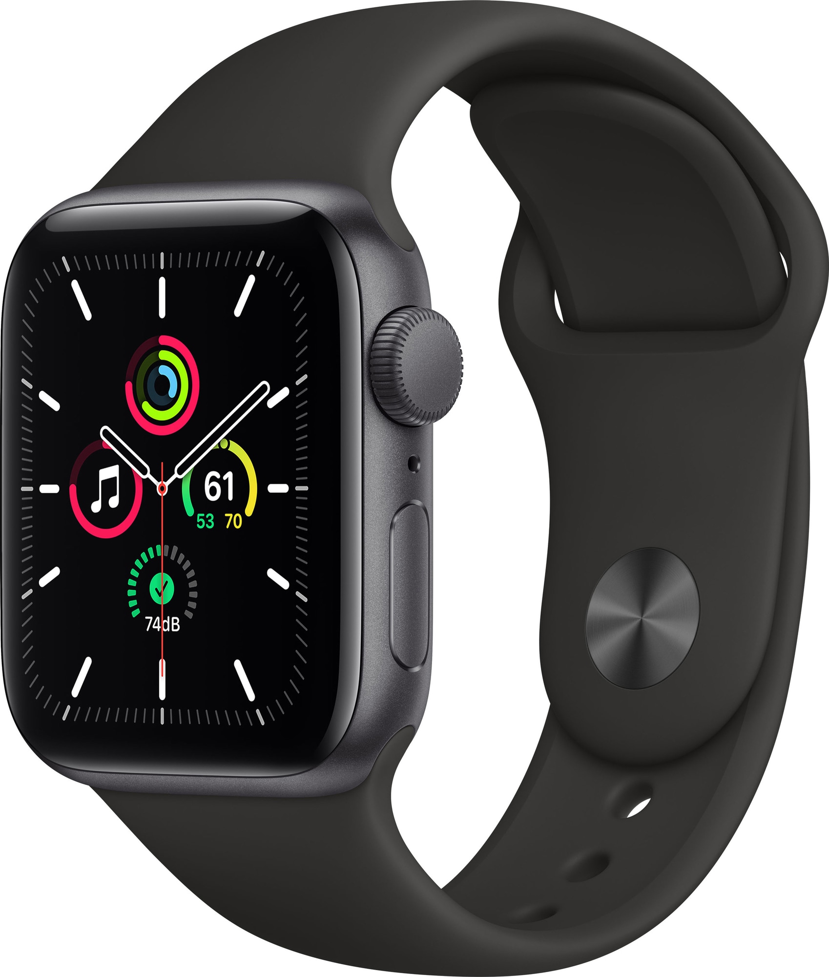 Apple Watch SE 40mm GPS (space gray alu/svart sportarmband) - Elgiganten