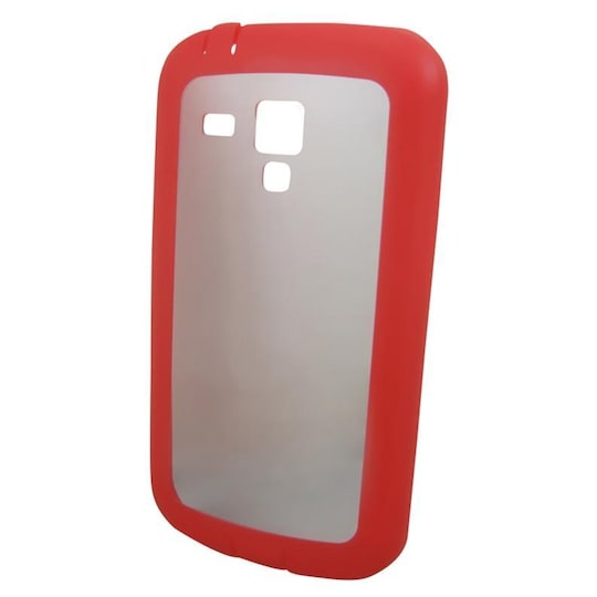 Skal, Transparent baksida till Samsung S7560 Galaxy Trend / S7580 Plus  (Röd) - Elgiganten