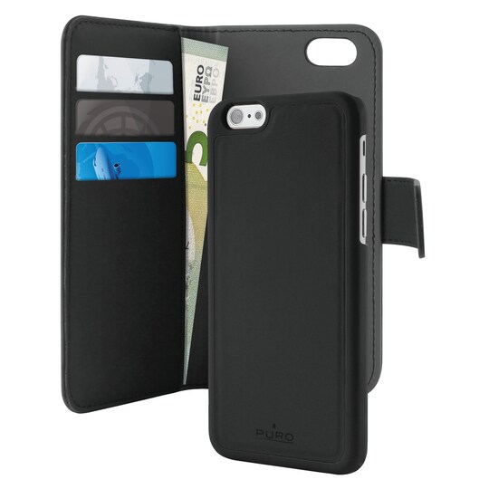Puro Magnet plånbok iPhone 6/7/8/SE Gen. 2 (svart) - Elgiganten