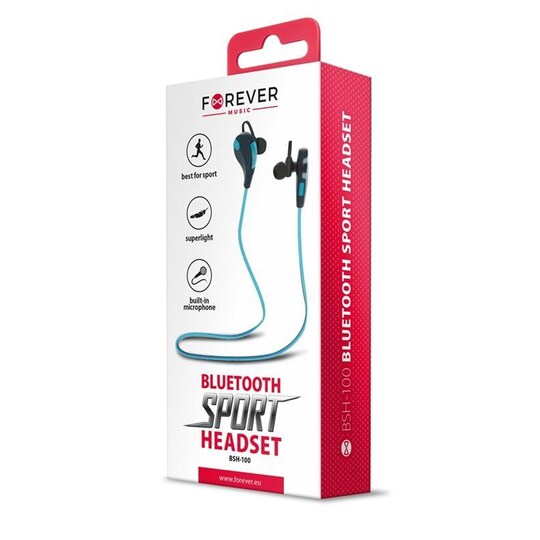 Forever BSH-100 Sport Bluetooth-headset, blå - Elgiganten