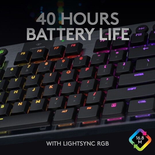 Logitech G915 Lightspeed trådlöst tangentbord (GL Tactile-tangenter) -  Elgiganten