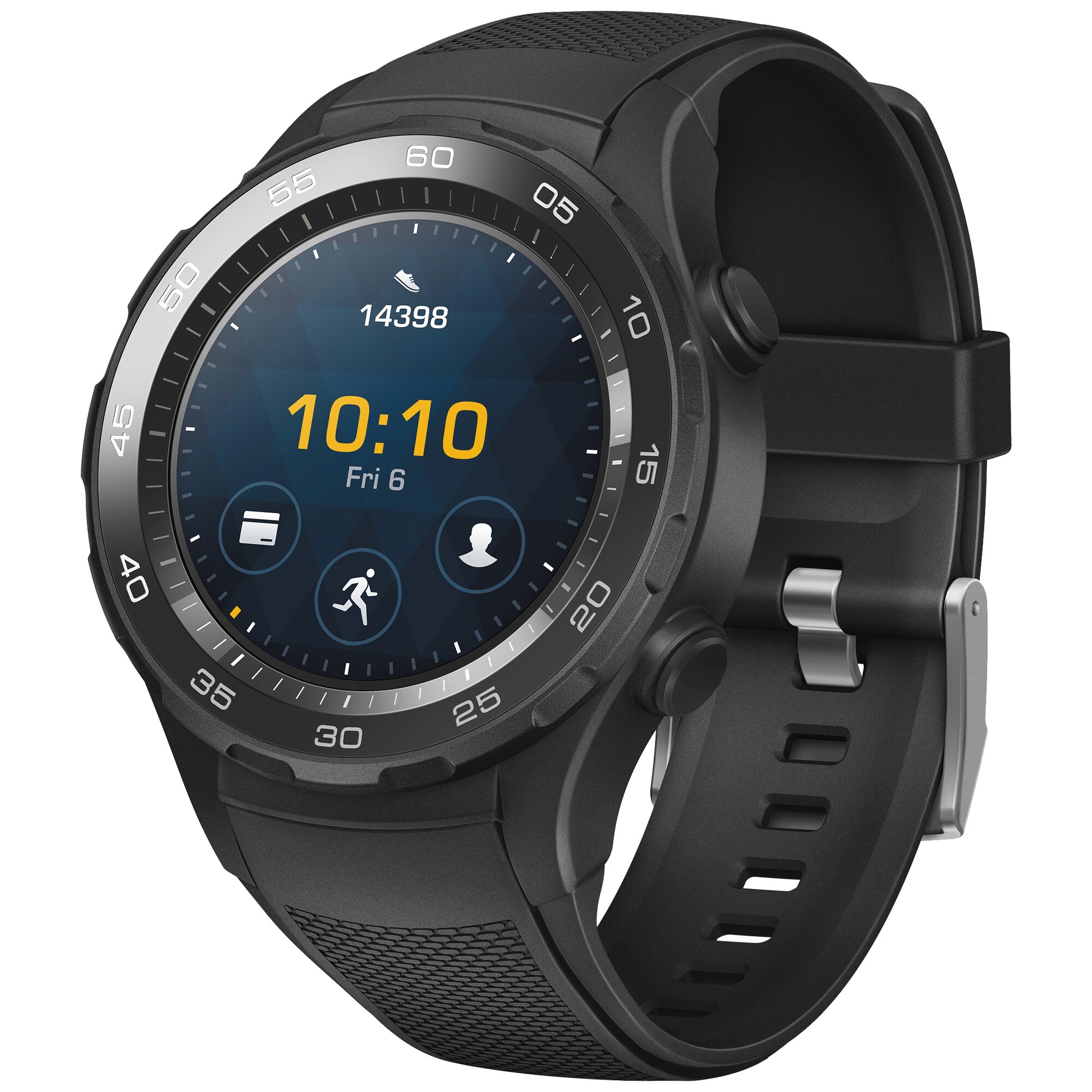 Huawei Watch W2 smartwatch 4G/LTE version (svart) - Elgiganten