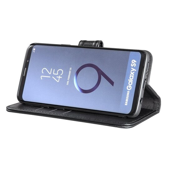 Plånboksväska i PU-läder - Samsung Galaxy S9, Svart - Elgiganten