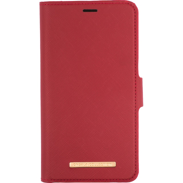 Gear Onsala Apple iPhone 12 / 12 Pro läder plånboksfodral (saffianoröd)