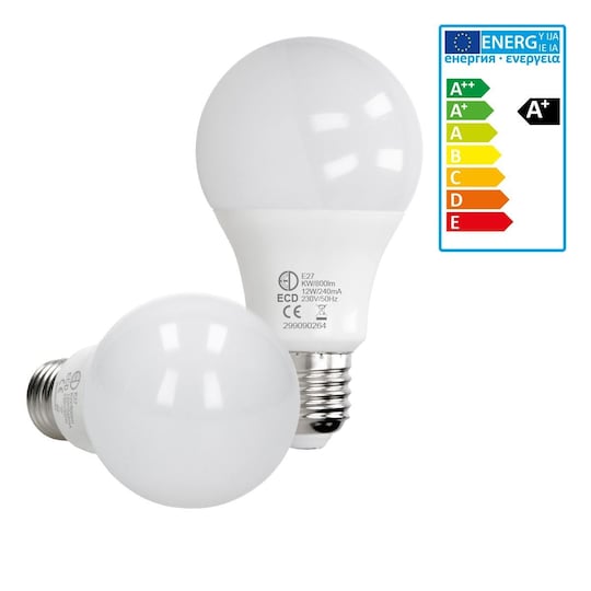 ECD Germany 3 piece 12W E27 LED-lampa | 6000 Kelvin | Spridningsvinkel 270  ° | - Elgiganten