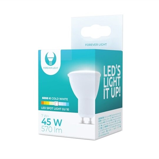 LED-Lampa GU10 7W 230V 6000K 570lm - Elgiganten