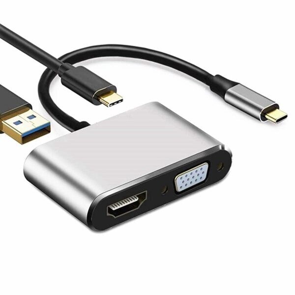 Multiport Adapter - 4i1 VGA/HDMI/USB 3.0/ USB-C - Elgiganten