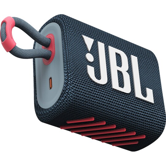 JBL GO 3 trådlös högtalare (blå korall) - Elgiganten