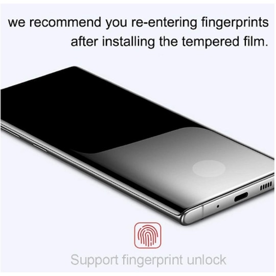 Skärmskydd Samsung Galaxy Note 10 Pro Härdat glas Svart - Elgiganten