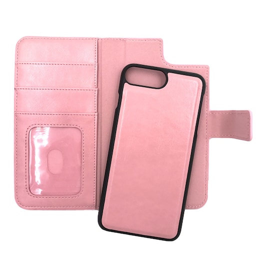 Magnetskal/plånbok ""2 i 1"" iPhone 8 PLUS - Rosa - Elgiganten