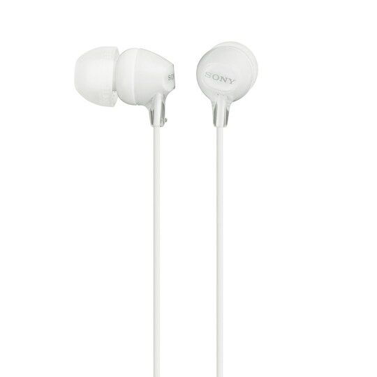 Sony in-ear hörlurar MDR-EX15APW (vit) - Elgiganten