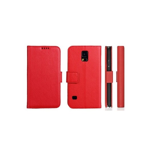 Mobilplånbok 2-kort Samsung Galaxy S5 Active (SM-G870F) - Röd - Elgiganten