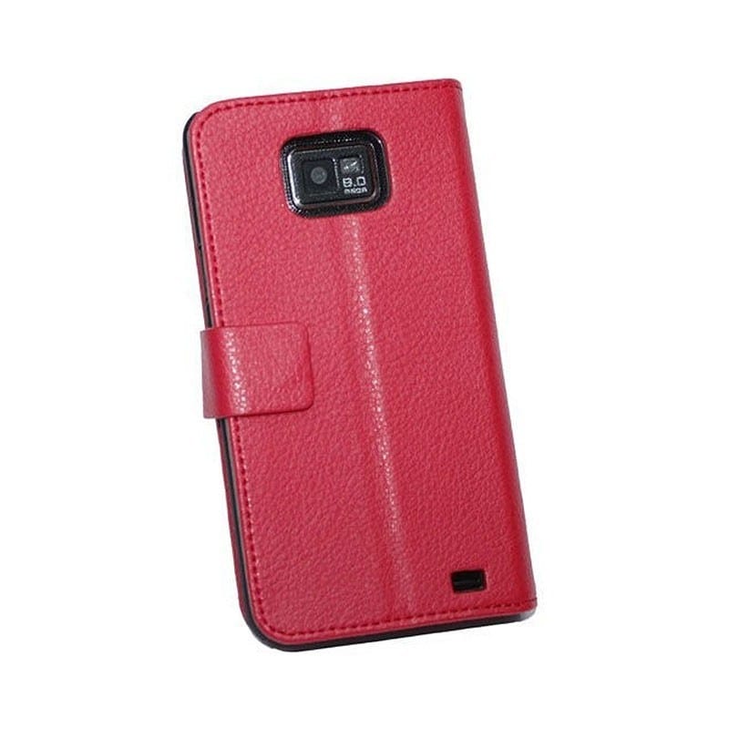 Mobilplånbok 2-kort Samsung Galaxy S2 (GT-i9100) - Röd - Elgiganten