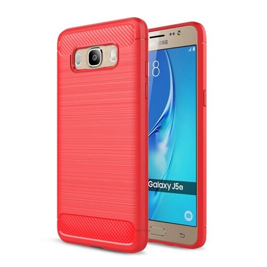 Borstat silikon TPU skal Samsung Galaxy J5 2016 (SM-J510F) - Röd -  Elgiganten