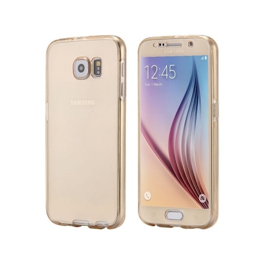 360° heltäckande silikon skal Samsung Galaxy S6 (SM-G920F) - Guld -  Elgiganten
