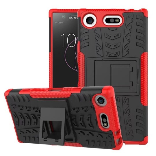 Stöttåligt skal med ställ Sony Xperia XZ1 Compact (G8441) - Röd - Elgiganten