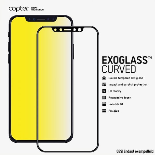 Exoglass Curved till Samsung Galaxy S9 Skärmskydd Full Size Svart -  Elgiganten