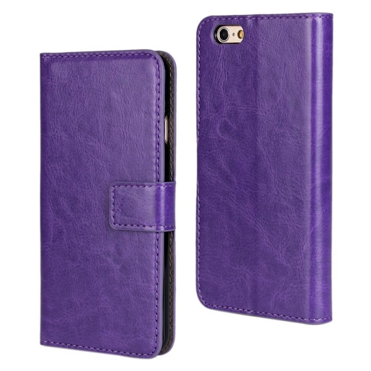 Plånboksfodral i PU-Läder till iPhone 6/6S - Lila - Elgiganten