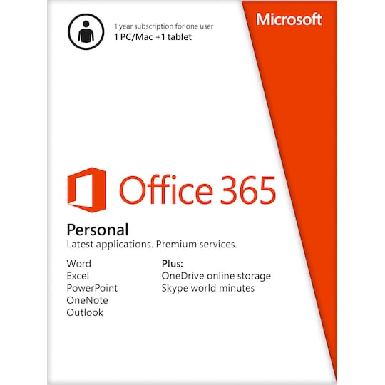 Microsoft® Office 365 Personal - PC Windows,Mac OSX - Elgiganten