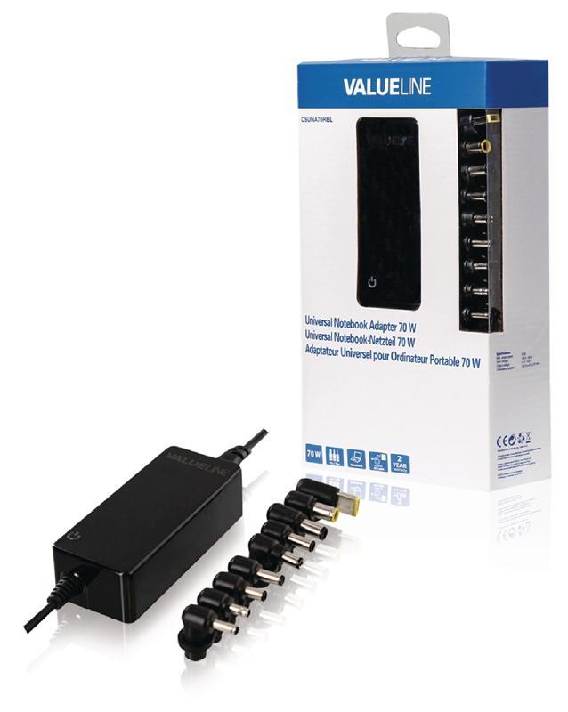 Valueline Universaladapter för bärbar dator 70 W - Elgiganten