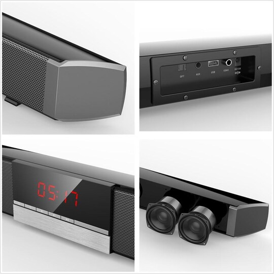 SR100 Plus Bluetooth Soundbar TV Högtalare Trådlös subwoofer med  fjärrkontroll - Elgiganten